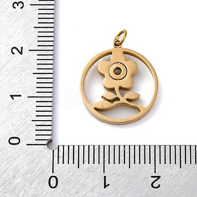 316 Stainless Steel Rhinestone Pendants STAS-K258-39D-G-1