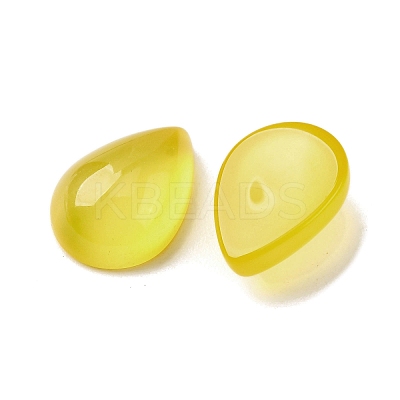 Natural Yellow Agate Cabochons G-B082-08-1