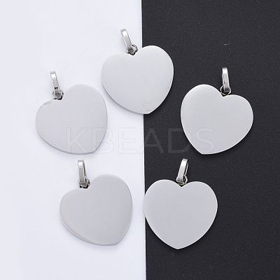 Tarnish Resistant 304 Stainless Steel Mirror Polished Finish Stamping Blank Tag Pendants STAS-P055-04P-1
