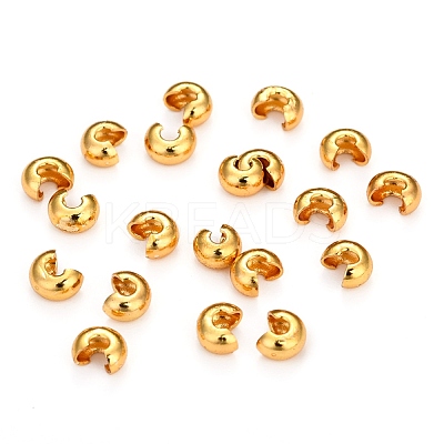 Brass Crimp Bead Covers KK-I681-13A-1