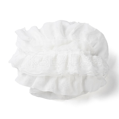 3-Layer Pleated Chiffon Flower Lace Trim OCOR-XCP0002-11A-1