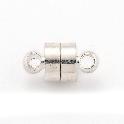 Brass Magnetic Clasps with Loops KK-O134-14S-1