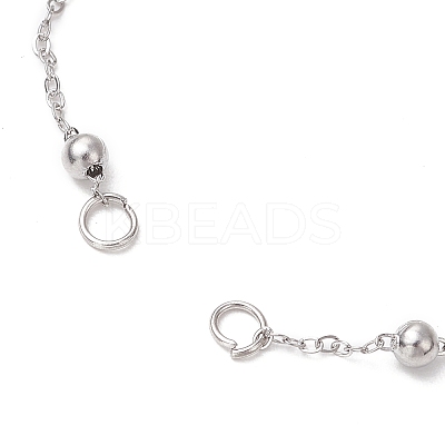 304 Stainless Steel Ball Link Chain Bracelet Making AJEW-JB01305-02-1