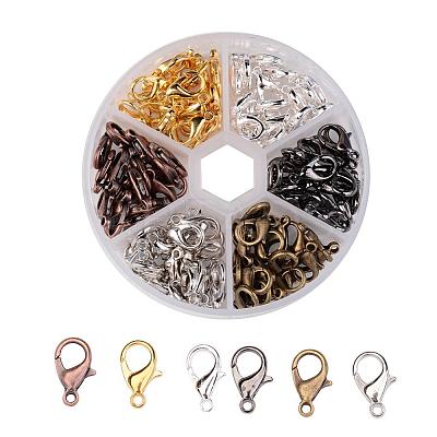 1 Box 240PCS 6 Colors Zinc Alloy Lobster Claw Clasps PALLOY-JP0002-1