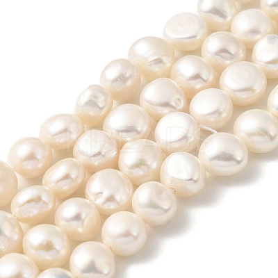 Natural Cultured Freshwater Pearl Beads Strands PEAR-A006-09F-1