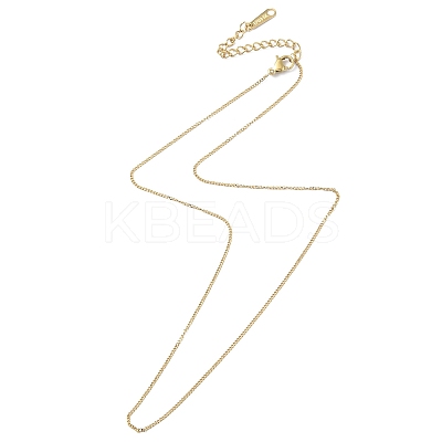 Ion Plating(IP) 304 Stainless Steel Curb Chain Necklace for Men Women NJEW-M200-02G-1