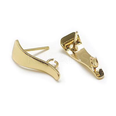 Brass Stud Earring Findings KK-N200-103-1