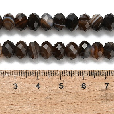 Natural Banded Agate Beads Strands G-Z111-A01-03-1