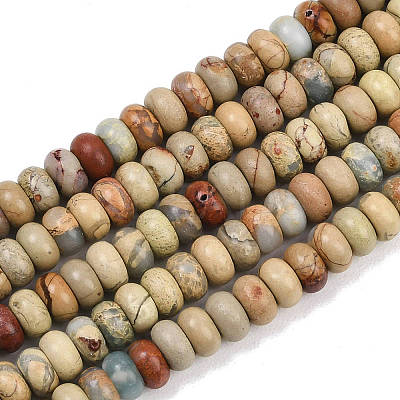 Natural Shoushan Stone Beads Strands G-L647-D11-4x6mm-1
