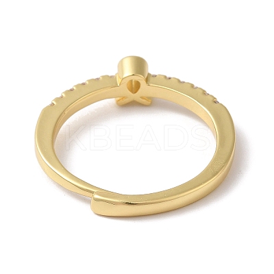 Rack Plating Brass Clear Cubic Zirconia Constellation Adjustable Rings for Women RJEW-S407-08G-07-1