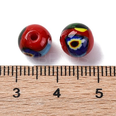Handmade Millefiori Lampwork Beads LAMP-R003-02A-10-1