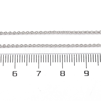 Brass Cable Chain Necklace Making NJEW-D302-78P-1