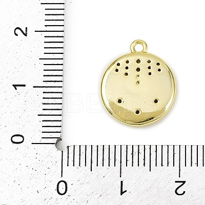 Brass Micro Pave Clear Cubic Zirconia Pendants KK-L238-29G-1