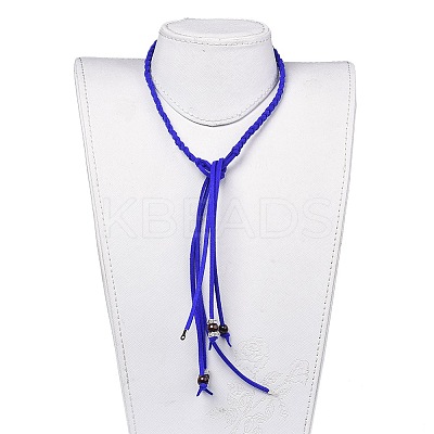 (Jewelry Parties Factory Sale)Adjustable Faux Suede Cord Lariat Necklaces NJEW-JN02538-05-1