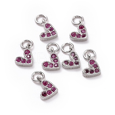 Brass Micro Pave Cubic Zirconia Charms RB-I078-66-M-NR-1