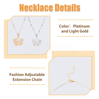 2Pcs 2 Colors Alloy Pendant Necklaces Set NJEW-FI0001-54-1
