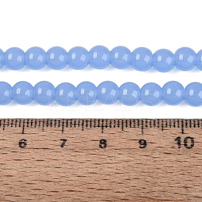 Imitation Jade Glass Beads Strands GLAA-T032-J6mm-08-1