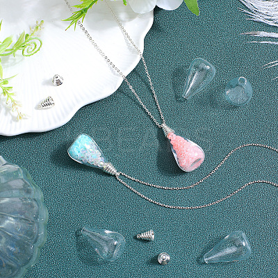 DIY Teardrop Wish Bottle Pendant Making Kit FIND-SC0006-84-1