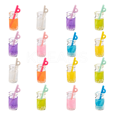 70Pcs 7 Colors Transparent Resin Pendants RESI-CJ0002-08-1