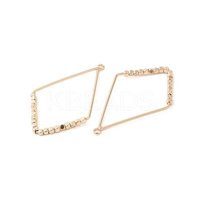 Brass Open Back Bezel Pendants KK-O144-26G-1
