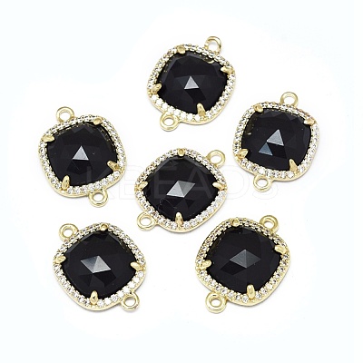 Synthetic Black Stone Links connectors G-L514-019C-1