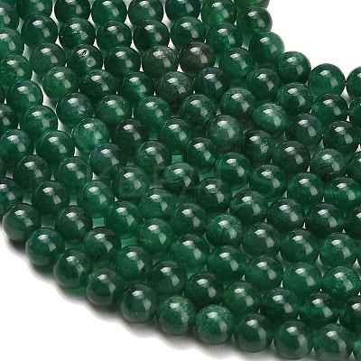 Natural Fuchsite Beads Strands G-L661-B01-6mm-B-1