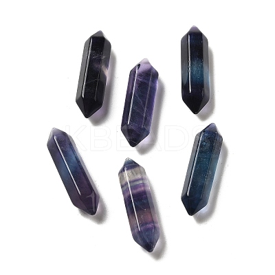 Double Point Tower Natural Fluorite Healing Stone Wands G-Z048-02-1