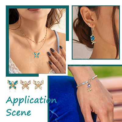 24Pcs 12 Style Glass Rhinestone Pendants FIND-TA0003-03-1