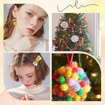 120Pcs Handmade DIY Doll Craft Pom Pom Yarn Pom Pom Balls AJEW-SC0003-15C-02-1