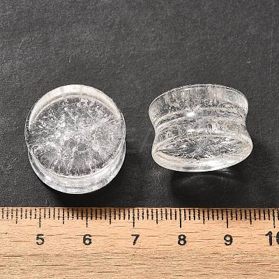 Natural Quartz Crystal Ear Plugs Gauges G-I359-12D-1