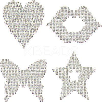 12Pcs 4 Style Glass Hotfix Rhinestone DIY-FG0002-64-1
