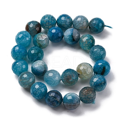 Natural Dragon Veins Agate(Dyed & Heated) Beads Strands G-K390-A15-01-1