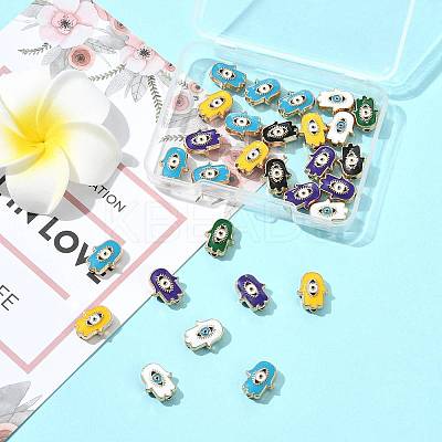 30Pcs Alloy Enamel Beads ENAM-FS0003-56-1