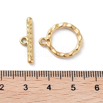Ion Plating(IP) 304 Stainless Steel Ring Toggle Clasps STAS-A092-09B-G-1