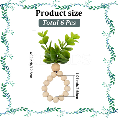 6Pcs PVC Leaf Napkin Rings AJEW-GF0011-03C-1