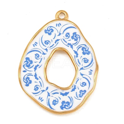 Printed 304 Stainless Steel Pendants SA-CBA7467-05G-04-1