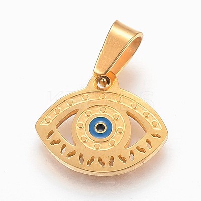 Ion Plating(IP) 304 Stainless Steel Enamel Pendants X-STAS-F165-44G-1
