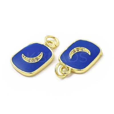 Brass Micro Pave Cubic Zirconia Pendants KK-E068-VB440-1-1