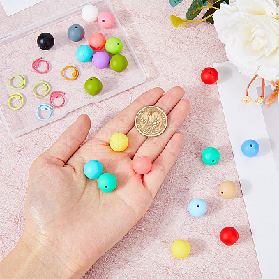 Baking Paint Zinc Alloy Knitting Stitch Marker Rings DIY-DC0002-21-1