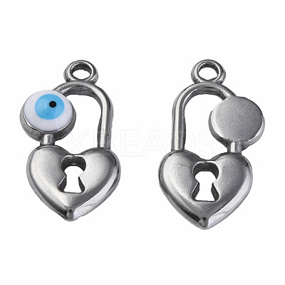 304 Stainless Steel Enamel Pendants STAS-N087-53-02P-1