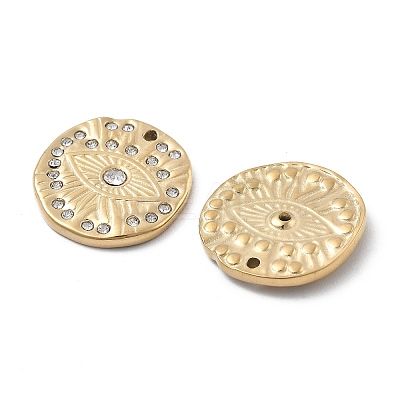 304 Stainless Steel Rhinestone Pendants STAS-Z121-52G-1