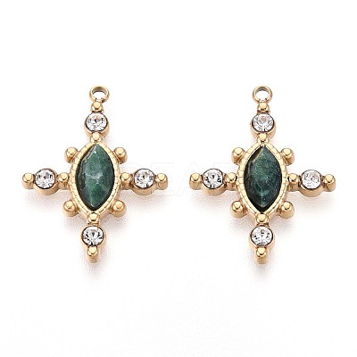 Natural African Jade Faceted Horse Eye Pendants STAS-N109-161G-1