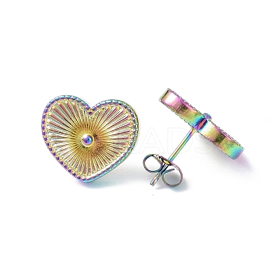 Ion Plating(IP) 304 Stainless Steel Stud Earring for Women EJEW-I285-19MC-1