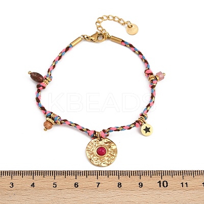 304 Stainless Steel Charms Bracelets BJEW-C114-10G-1