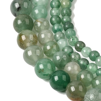 Grade AB Natural Green Aventurine Bead Strands G-G666-01A-1