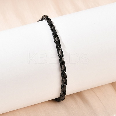 201 Stainless Steel Link Chain Bracelets for Men Women BJEW-B143-03EB-1
