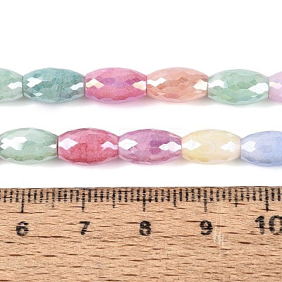Anti-Tarnish Electroplate Glass Beads Strands EGLA-Q130-02A-1