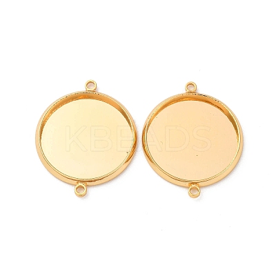 Brass Connector Cabochon Settings KK-F898-21E-G-1