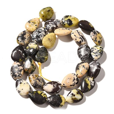 Natural Yellow Turquoise(Jasper) Beads Strands G-I377-A14-1