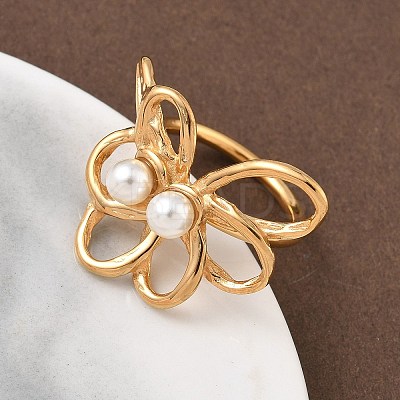 304 Stainless Steel with Acrylic Finger Rings RJEW-Z118-01G-1